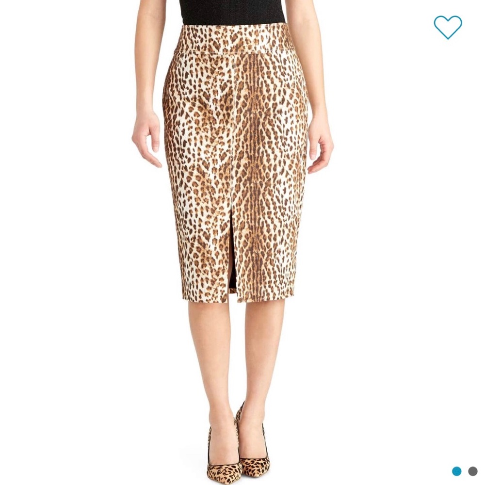 Rachel Roy - Slit Leopard Print Pencil Skirt - Picture 1 of 2